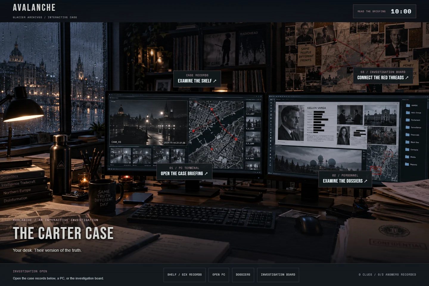 Actual capture of the playable Carter Case demo